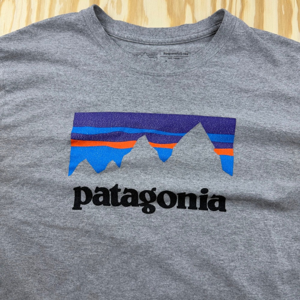 Patagonia Mens Responsibili-Tee Long Sleeve Gray Graphic T-Shirt Regular Fit M - Picture 6 of 6